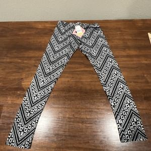 I Heart Pinc Girls Legging Large‎ Black White